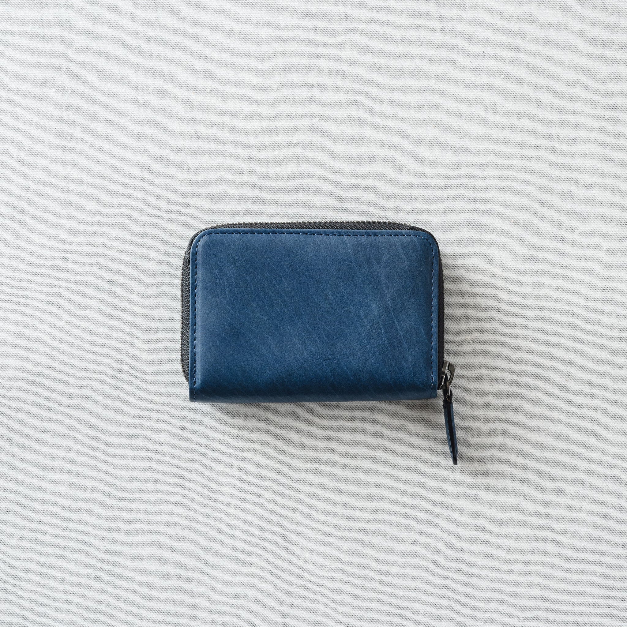 Round coin purse Indigo dyeing ファスナー小銭入れ 藍染